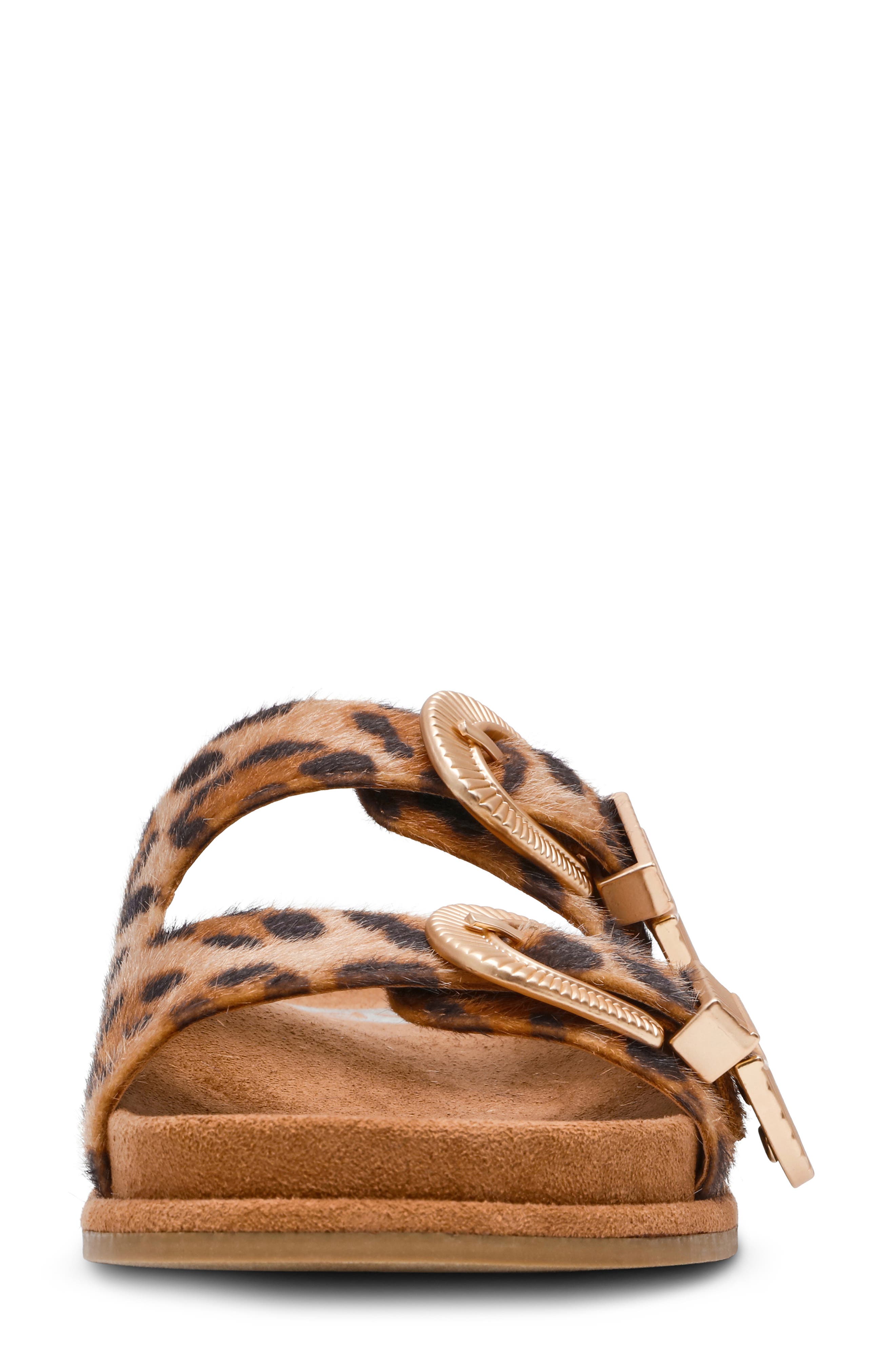 DV by Dolce Vita Percy Slide Sandal, Alternate, color, Leopard Faux Calf Hair