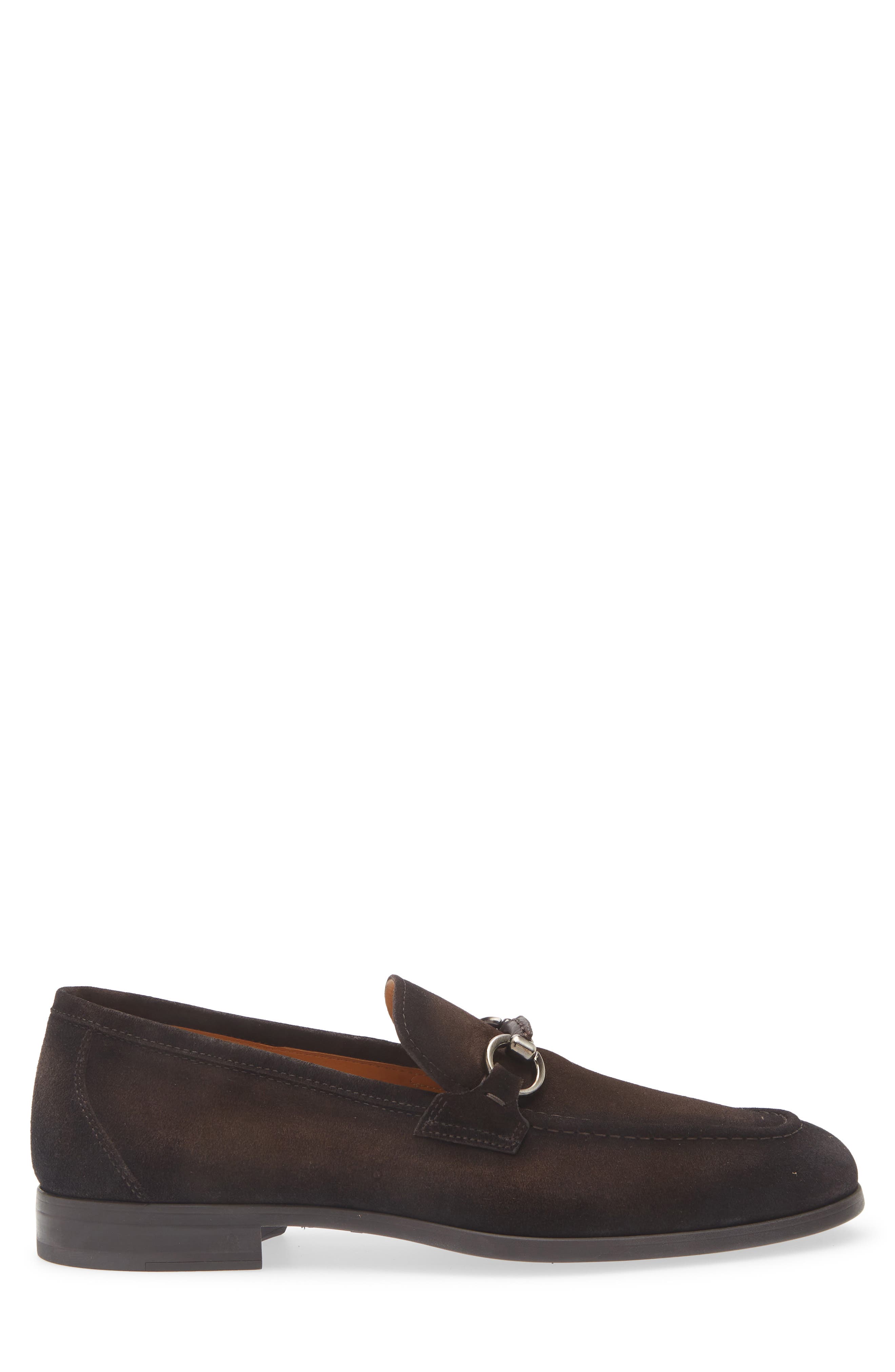 Magnanni Magico Bit Loafer, Alternate, color, Brown Suede