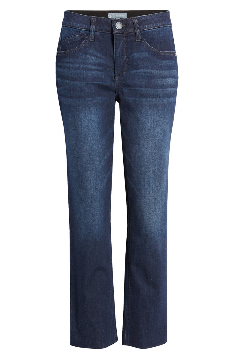 Wit & Wisdom Ab-Solution Slim Fit Raw Hem Straight Leg Jeans, Alternate, color, 