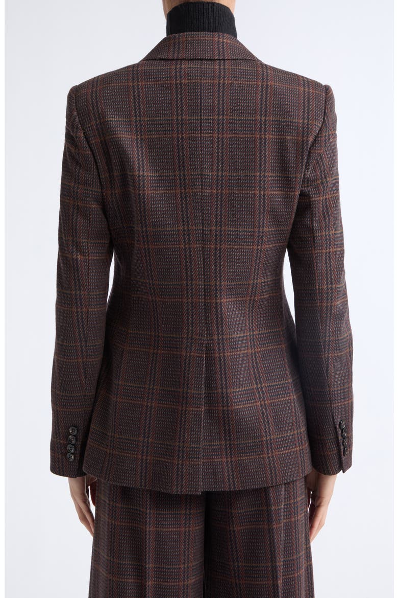Abate Plaid Virgin Wool Blend Jacket, Alternate, color, BROWN BORDEAUX