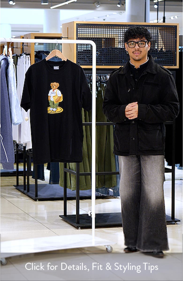 Stand for Peace Bear Graphic T-Shirt, sales video thumbnail