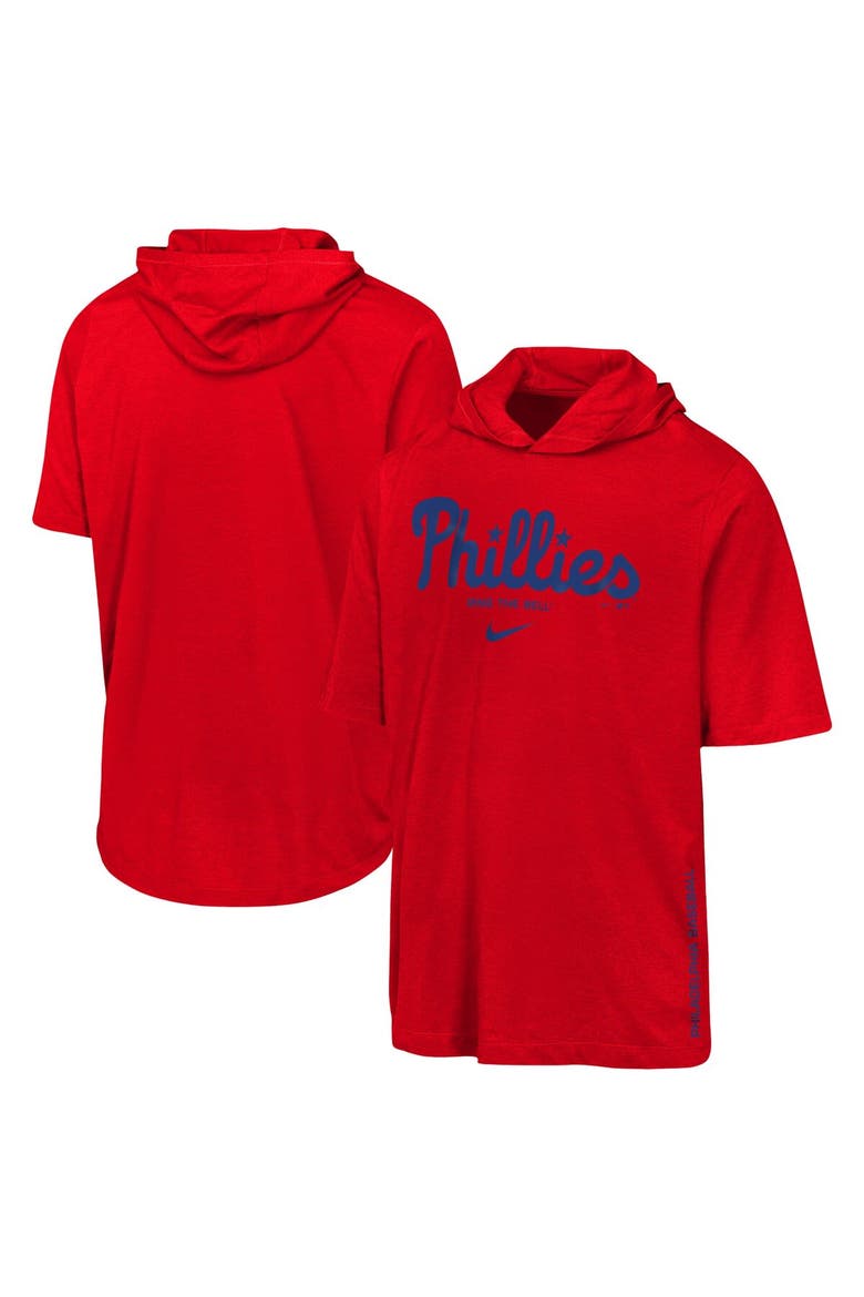 Youth Nike  Red Philadelphia Phillies Dri-FIT Hooded T-Shirt, Main, color, Red