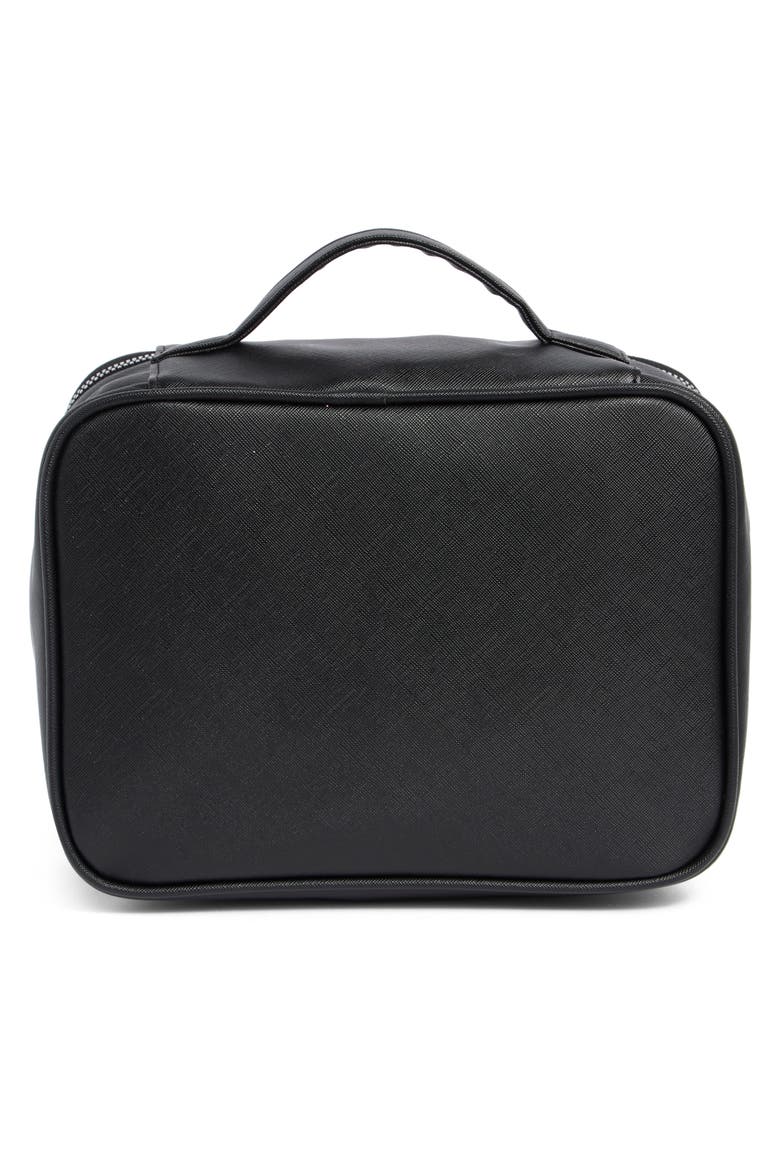 Mirrored Train Case, Alternate, color, BLACK