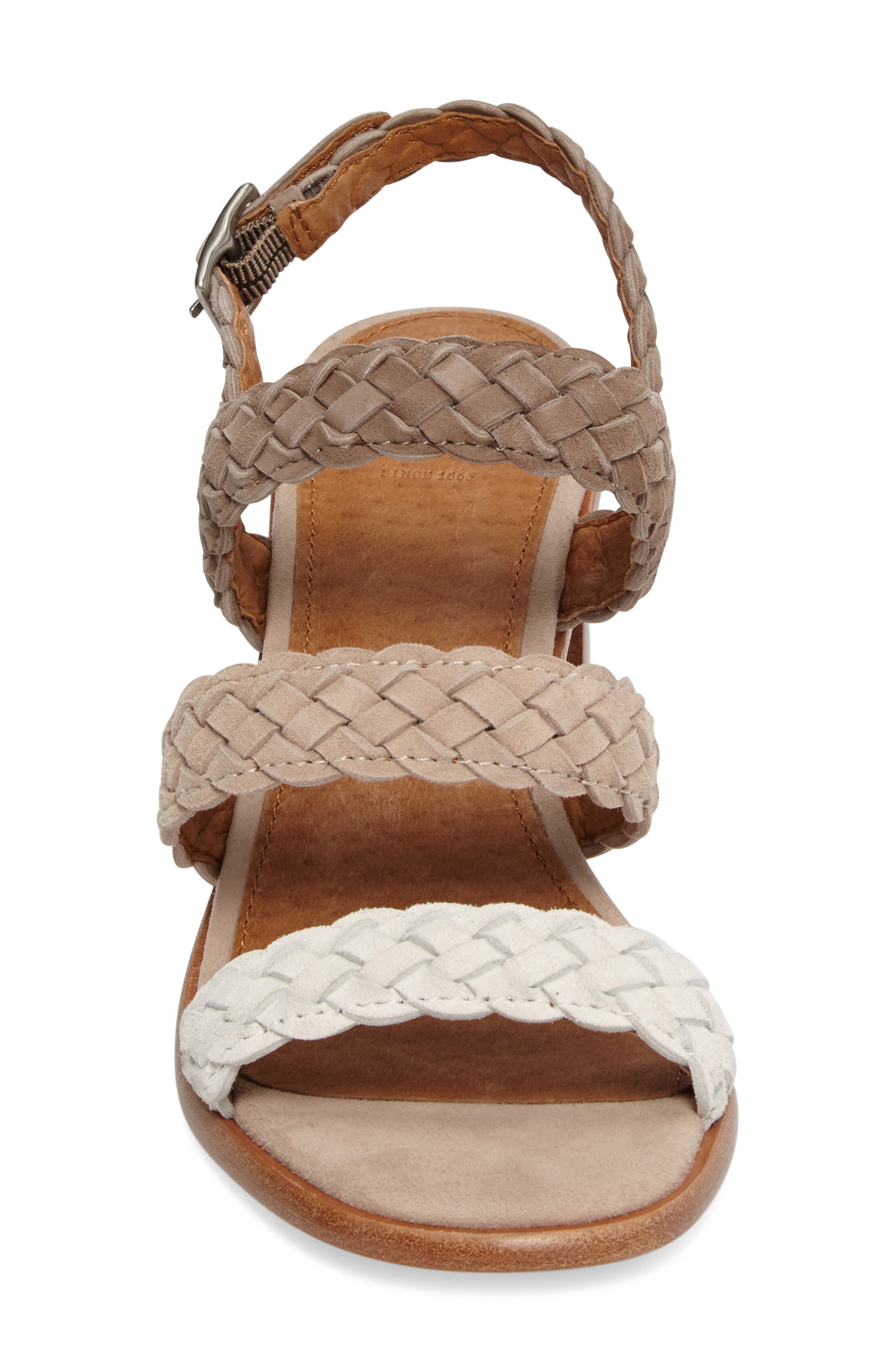 Amy Braid Sandal, Alternate, color, WHITE MULTI SUEDE