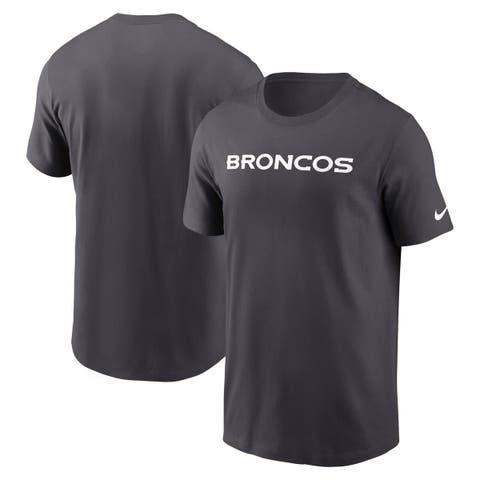 Men's Nike Anthracite Denver Broncos Primetime Wordmark Essential T-Shirt