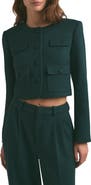 Favorite Daughter The Emily Houndstooth Crop Jacket