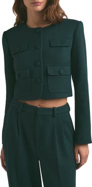 Favorite Daughter The Emily Houndstooth Crop Jacket