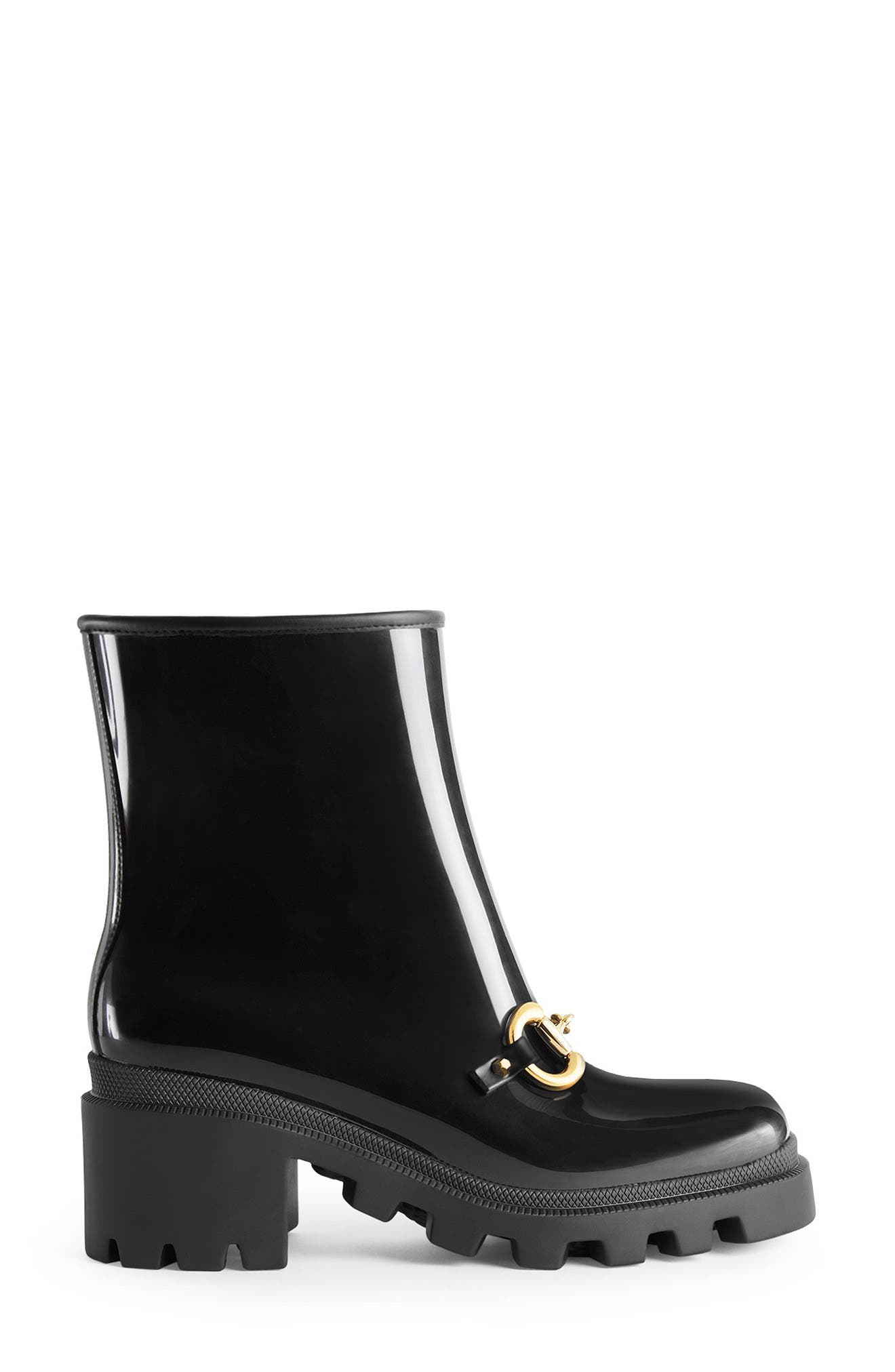 Gucci Trip Horsebit Rain Boot, Alternate, color, 