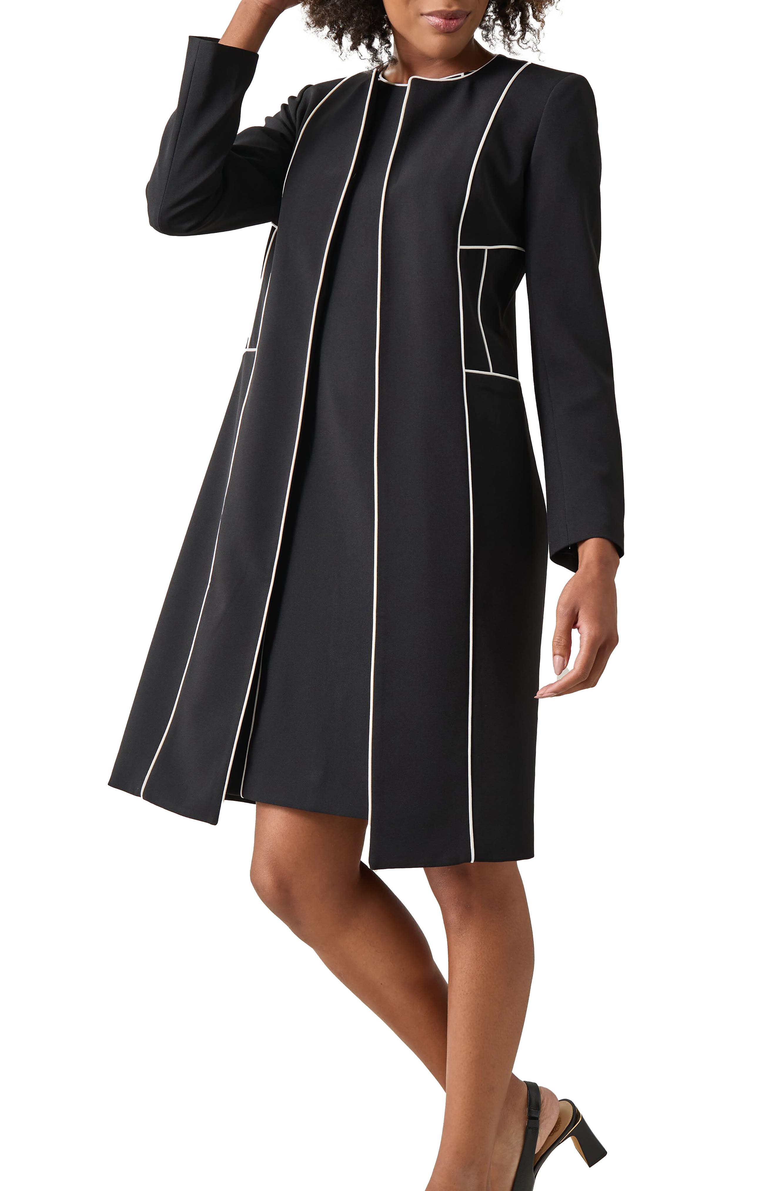 KASPER Contrast Detail Topper (Women) | Nordstrom