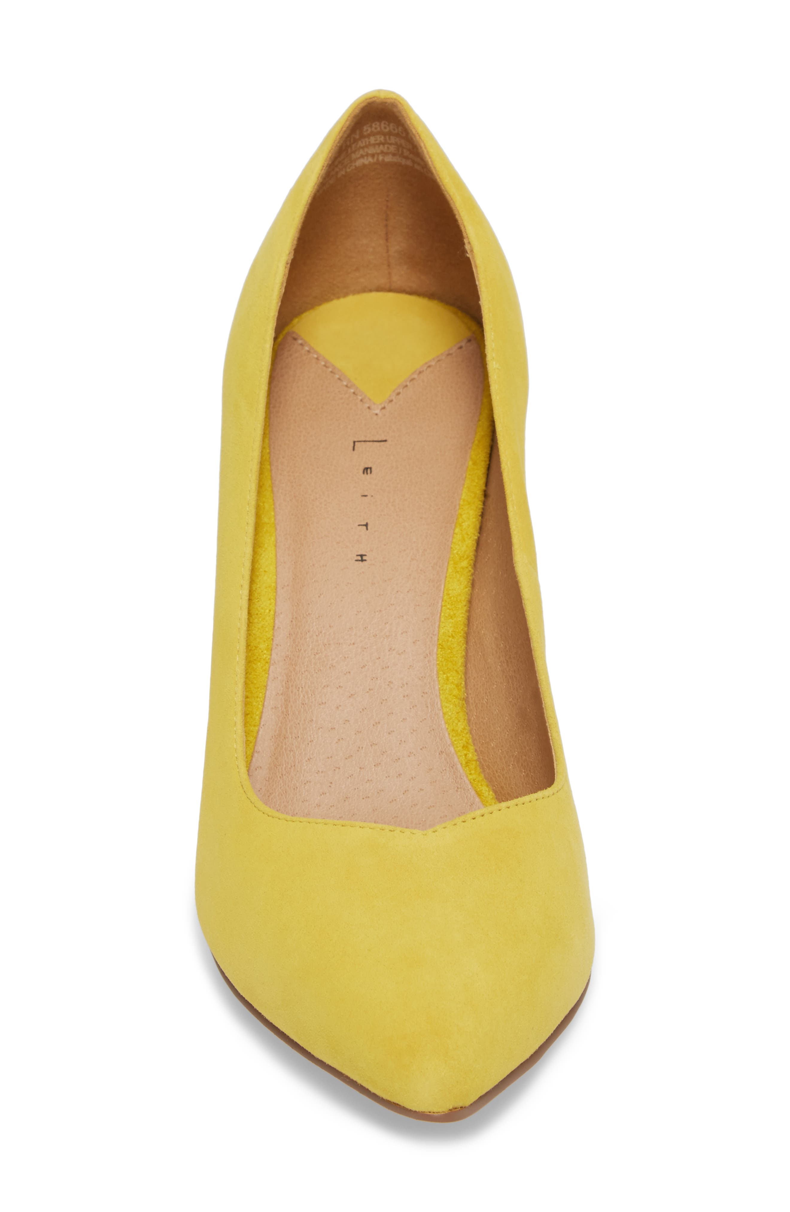 Palma Pointy Toe Pump, Alternate, color, YELLOW SUEDE