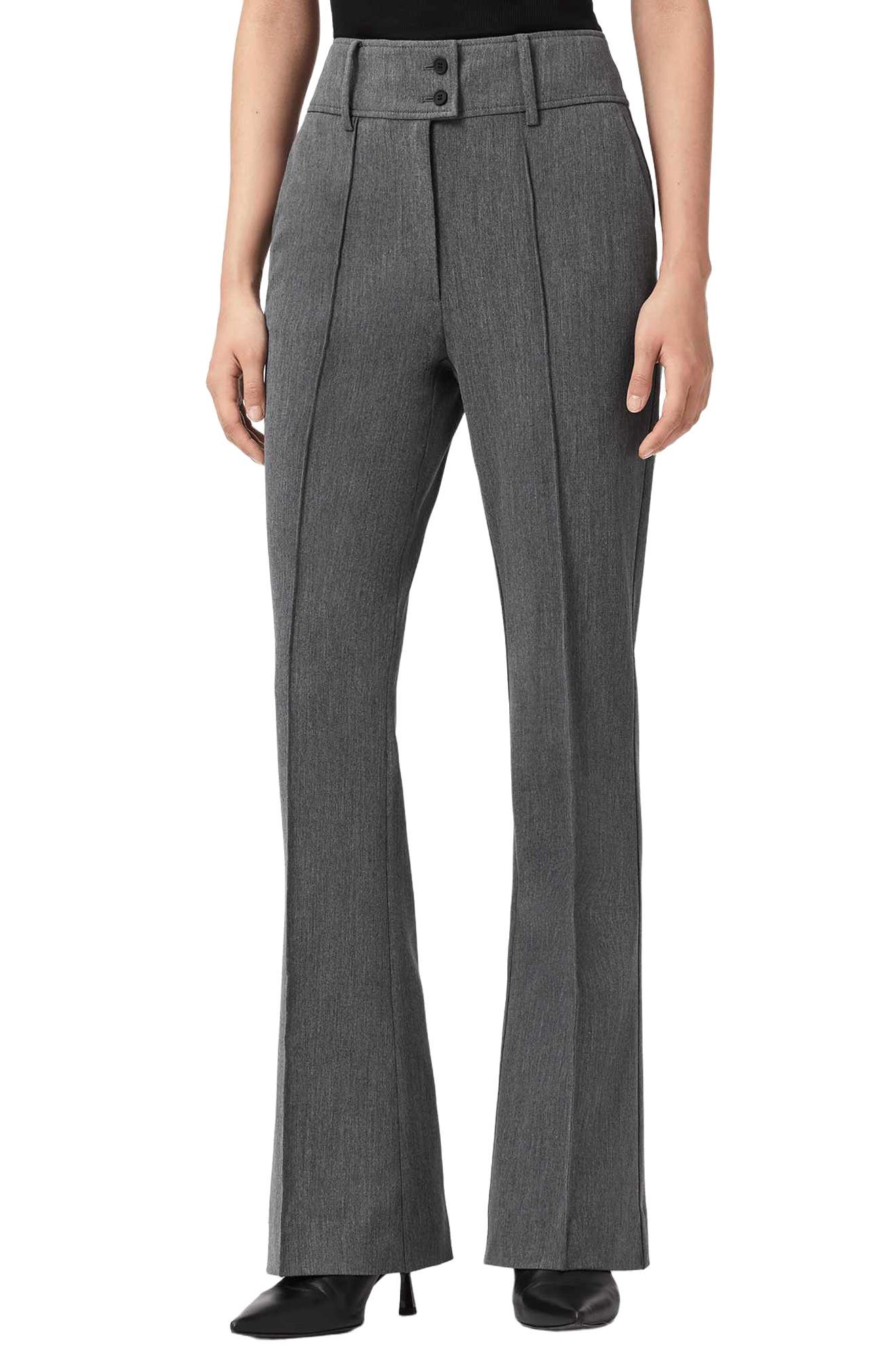 AllSaints Astra Pleated Flare Leg Pants