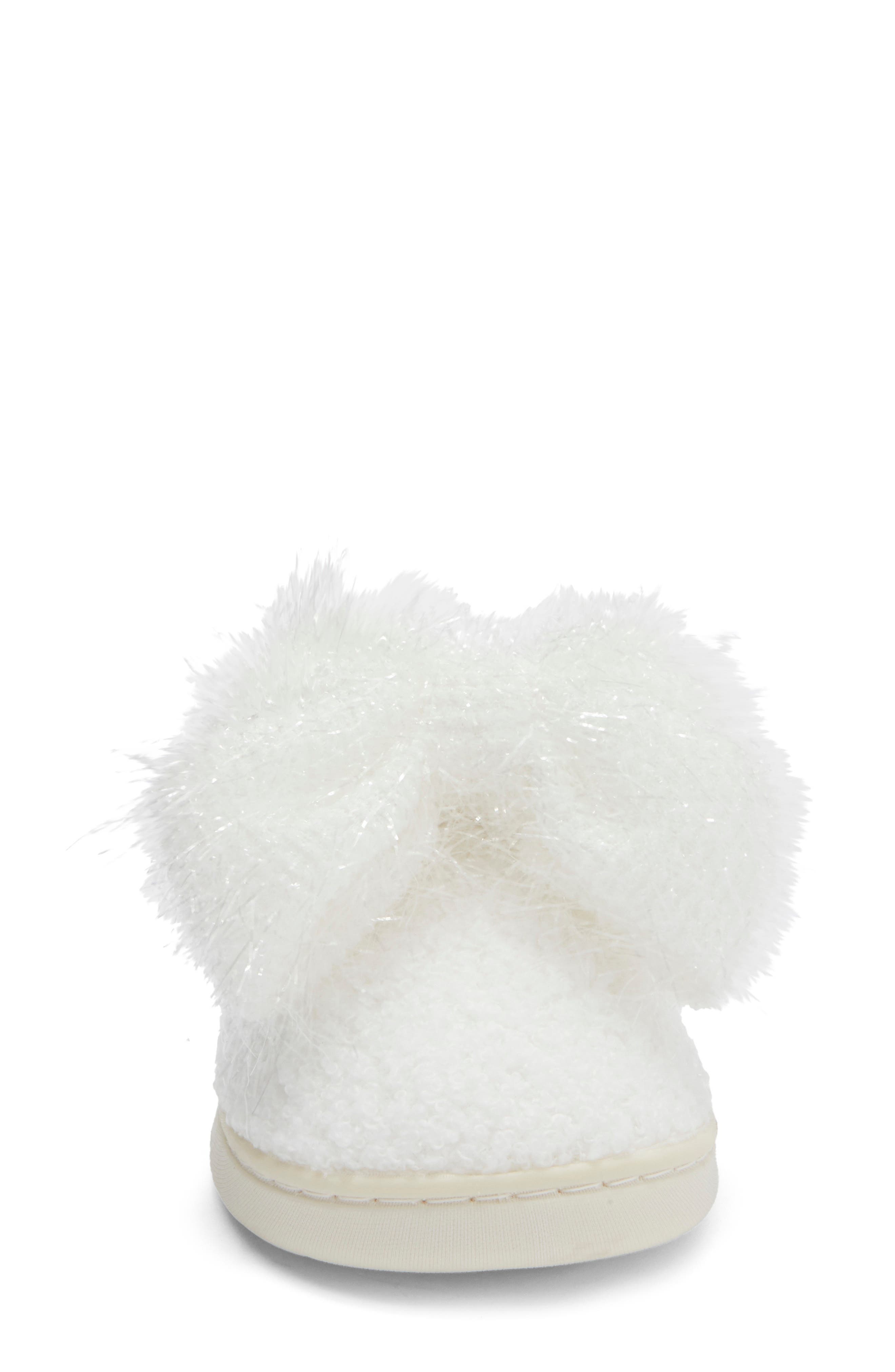 MIA Cozi Slipper, Alternate, color, 3D White Tinsel Bow