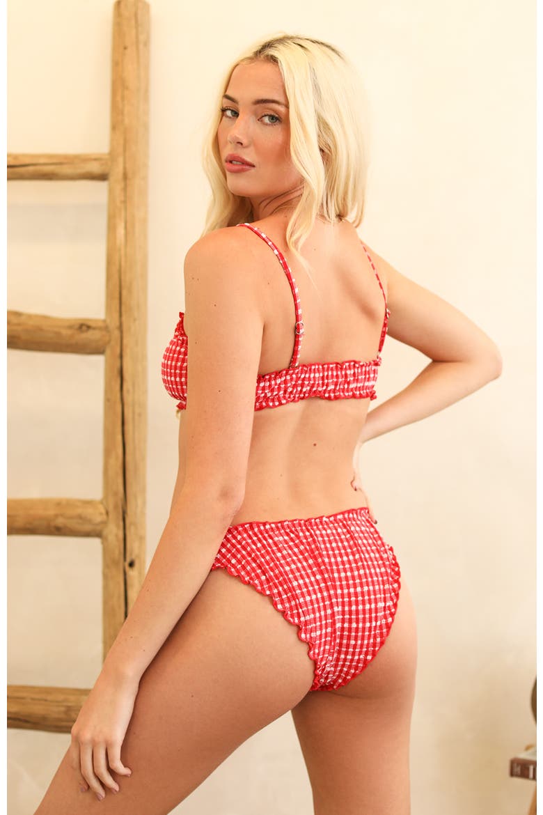 June Cheeky Bikini Bottom, Alternate, color, Ruby