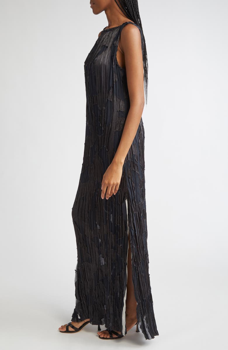 Jason Wu Collection Abstract Stripe Jacquard Gown, Alternate, color, Ink