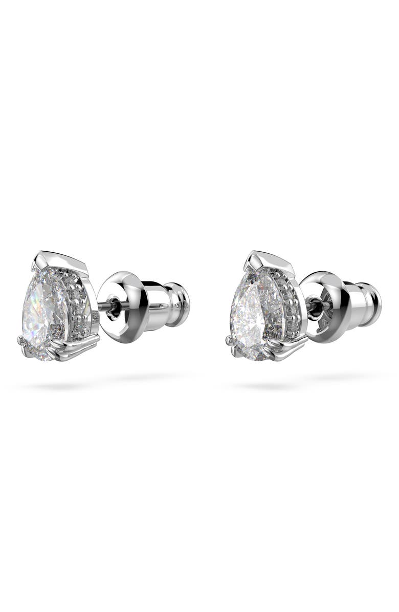 Swarovski Millenia Pear Crystal Stud Earrings, Alternate, color, Silver / Clear Crystal