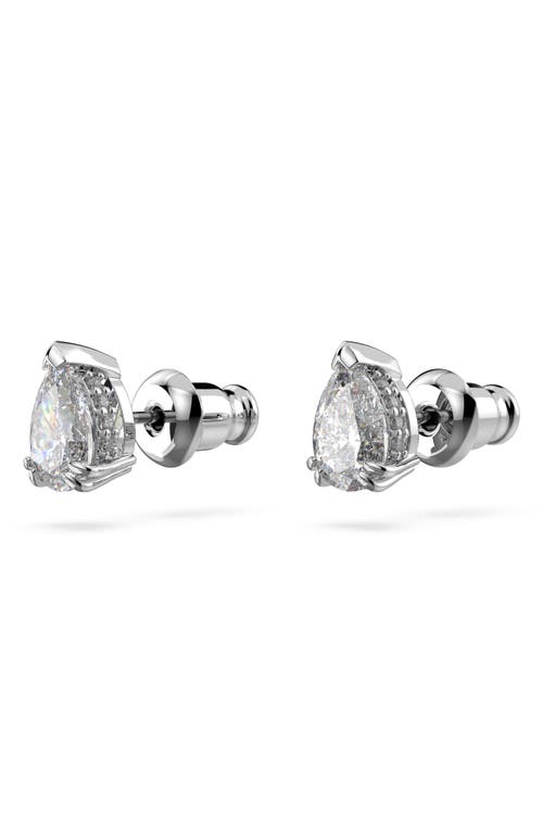 Swarovski Millenia Pear Crystal Stud Earrings In Metallic
