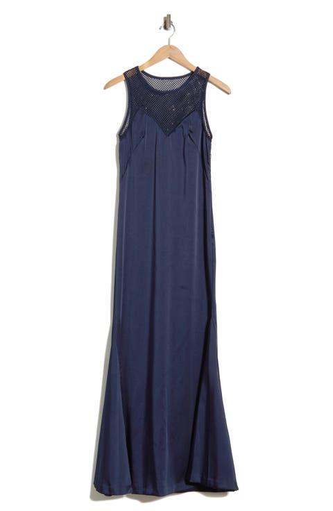 Rhinestone Mesh Sleeveless Gown