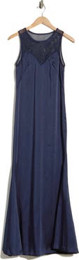 DKNY Rhinestone Mesh Sleeveless Gown