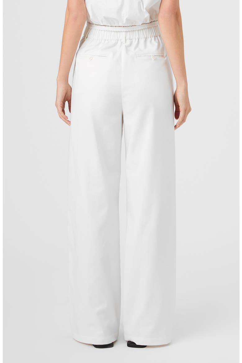 Wide Leg Twill Pants, Alternate, color, SUMMER WHITE
