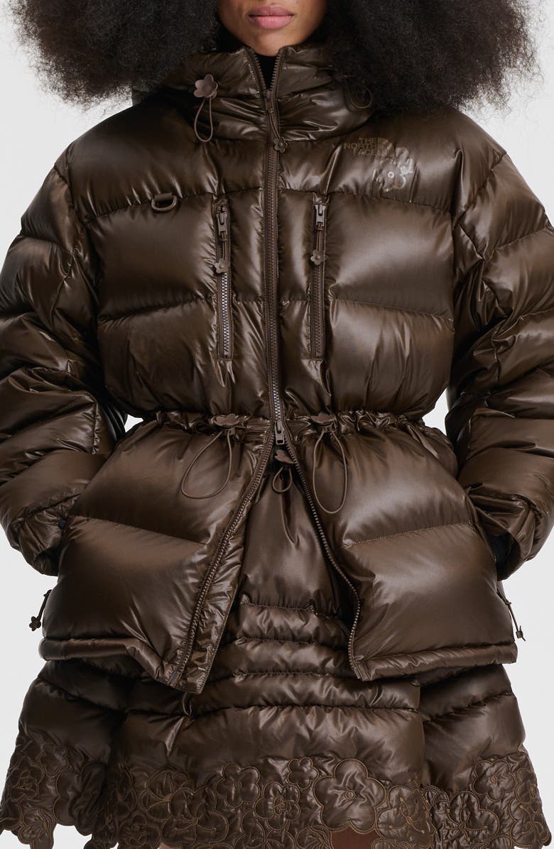 Cecilie Bahnsen x The North Face Himalayan Quilted Down Parka, Main, color, Soil Brown
