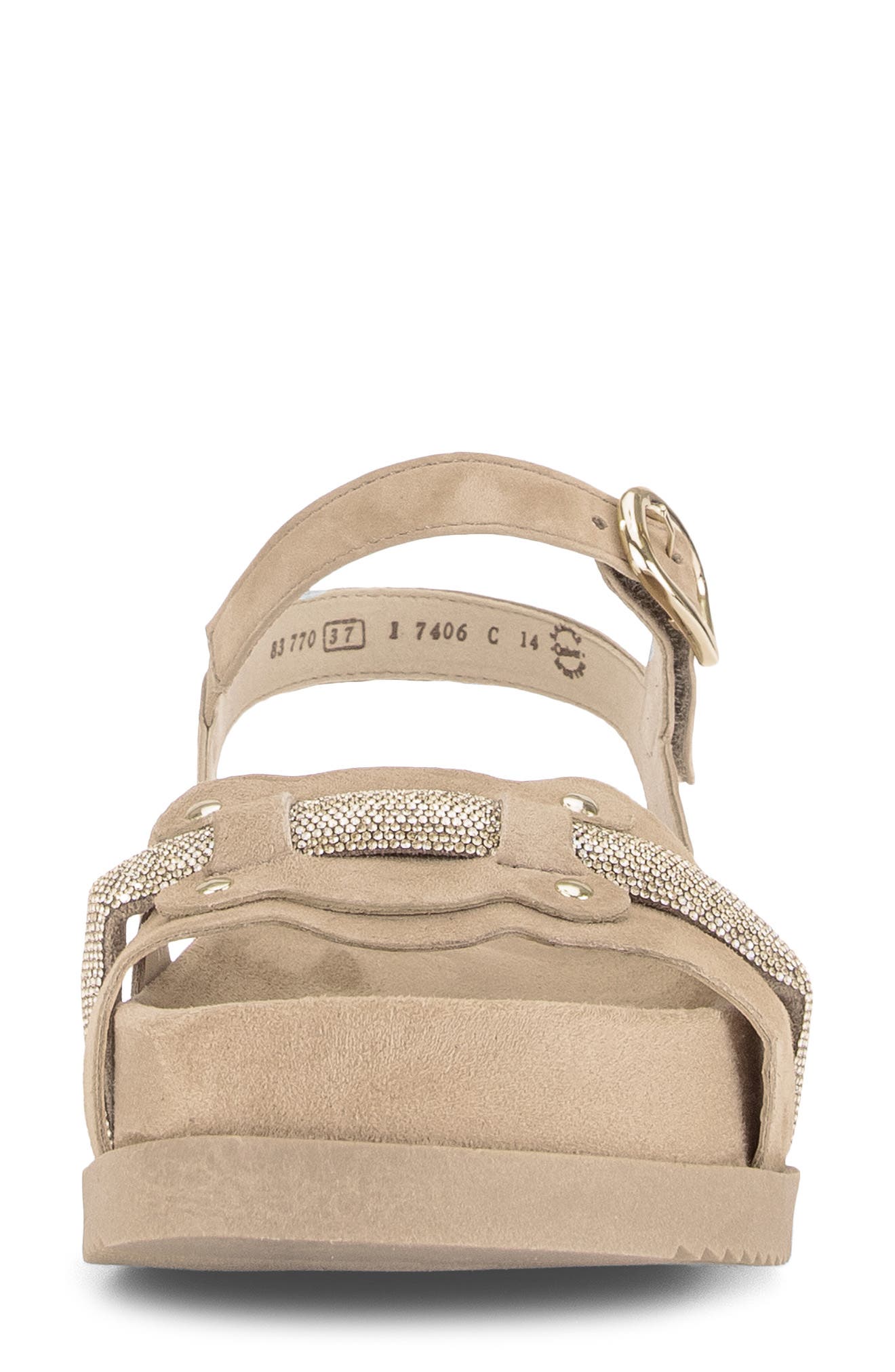 Gabor Ankle Strap Sandal, Alternate, color, Sand