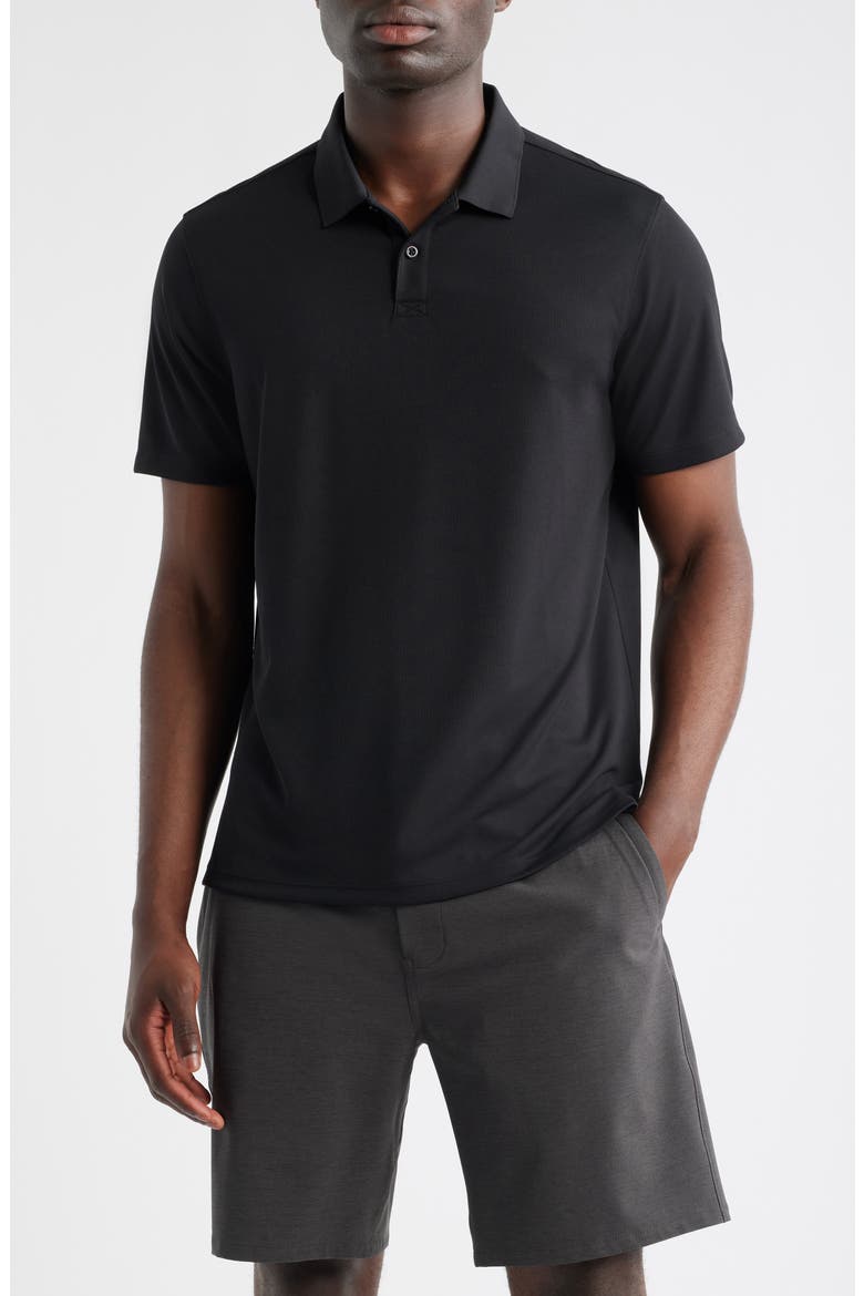 Pitch Piqué Polo, Main, color, BLACK CAVIAR