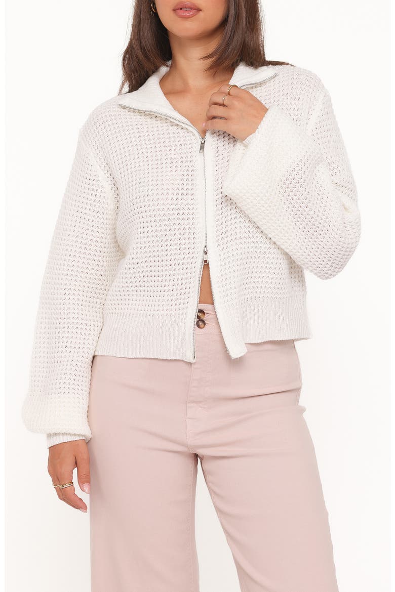 Inara Zip Cardigan, Main, color, CREAM