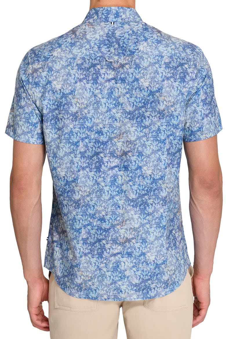 Branches Woven Short Sleeve Basic, Alternate, color, NAVY/TEAL