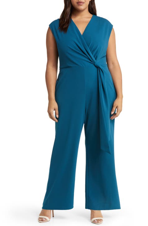 Sleeveless Stretch Jersey Jumpsuit (Plus)