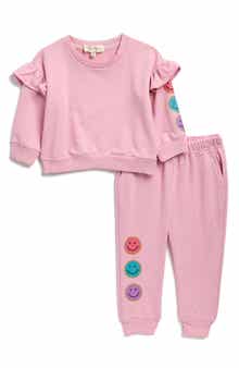 Jessica Simpson Smiley French Terry Sweatshirt & Joggers Set