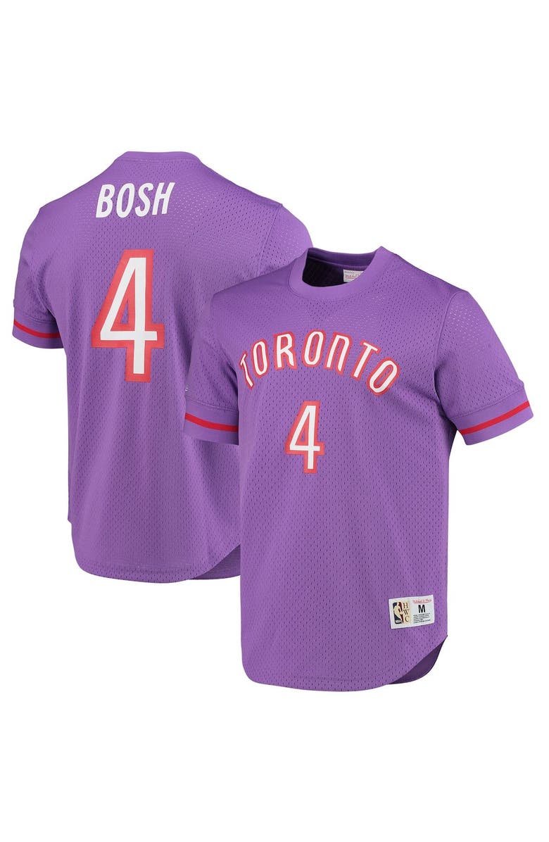 Mitchell & Ness Men's Mitchell & Ness Chris Bosh Purple Toronto Raptors 2003 Mesh Name & Number T-Shirt, Main, color, 