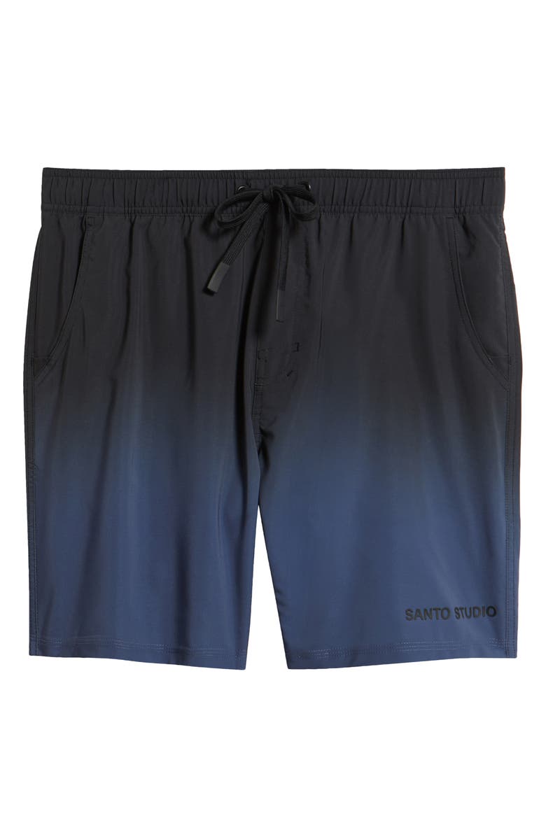 SANTO STUDIO Tempo Faded Tech Drawstring Shorts - Arman Tsarukyan Edition, Alternate, color, Black Fade