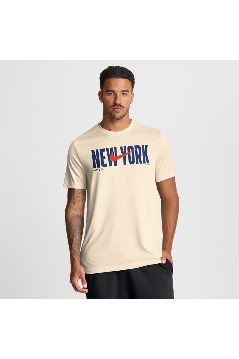 Men's Nike Cream New York Mets Swoosh Legend Dri-FIT T-Shirt, Main, color, Cream