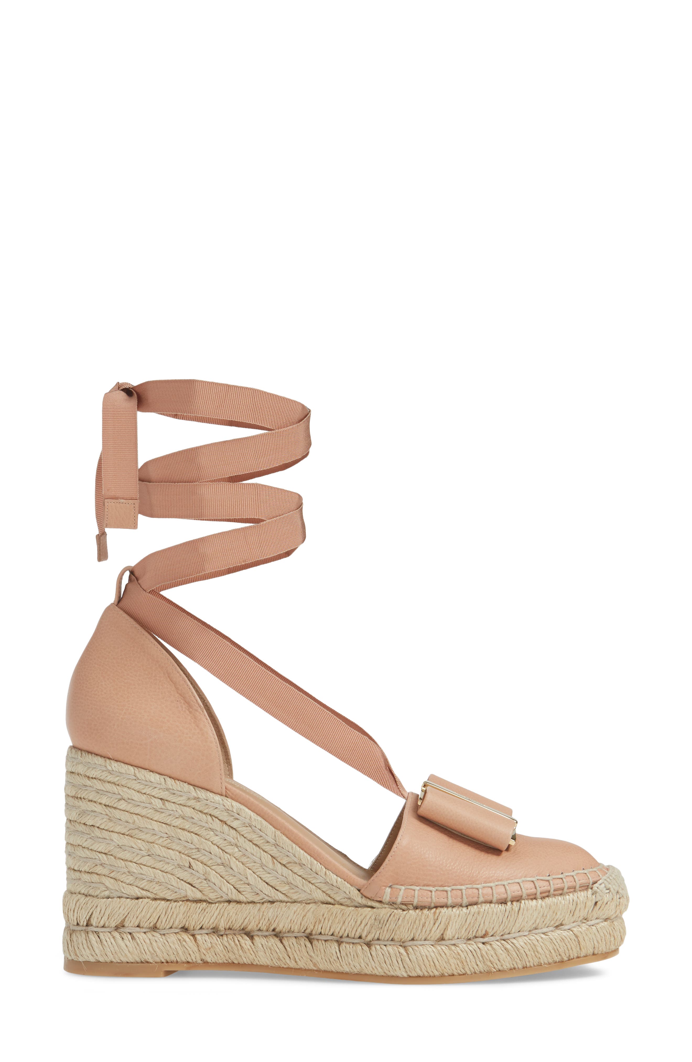 FERRAGAMO Salvatore Ferragamo Geranio Espadrille Wedge, Alternate, color, 