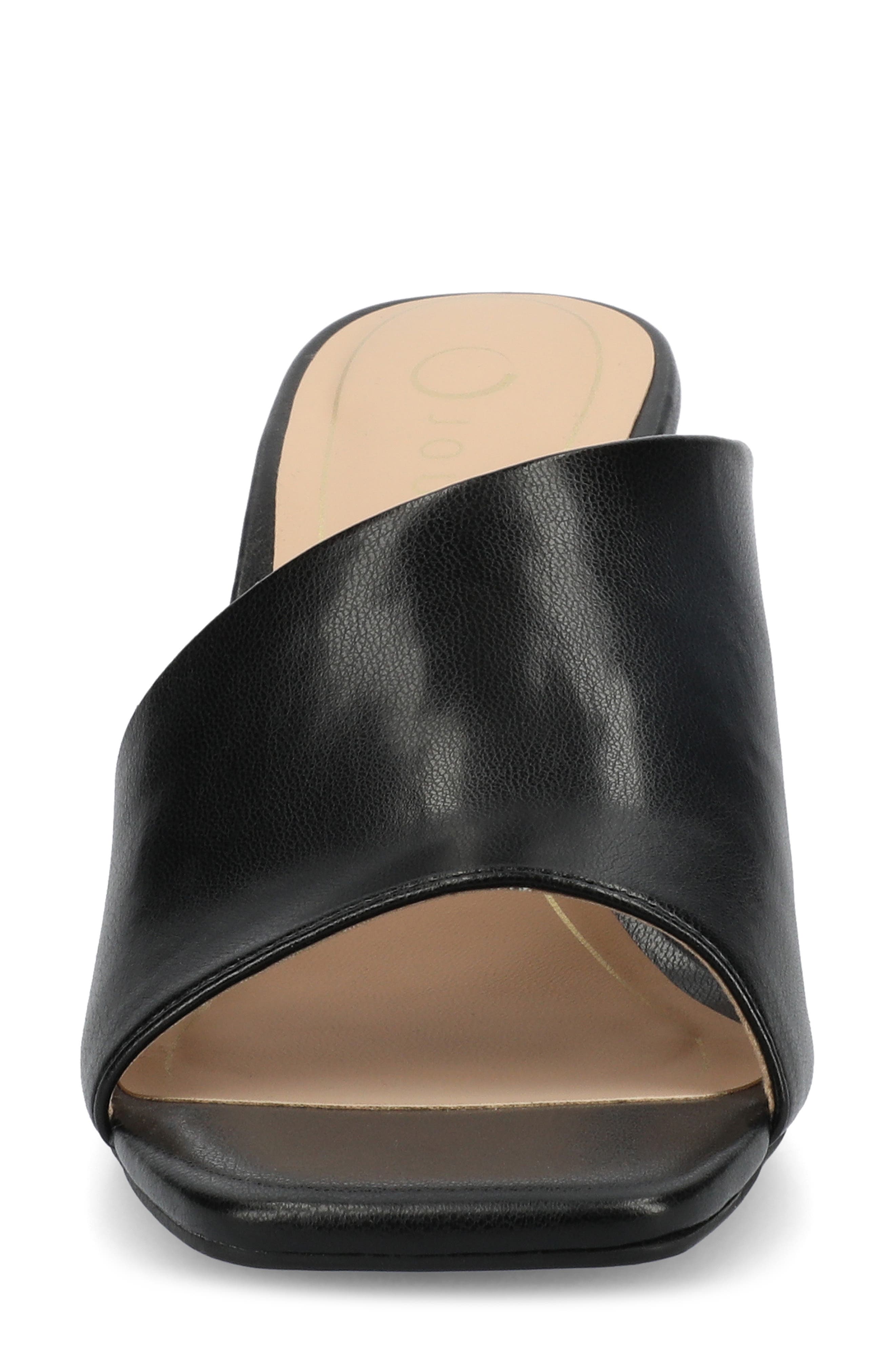 Journee Collection Clementine Wedge d'Orsay Sandal, Alternate, color, Black