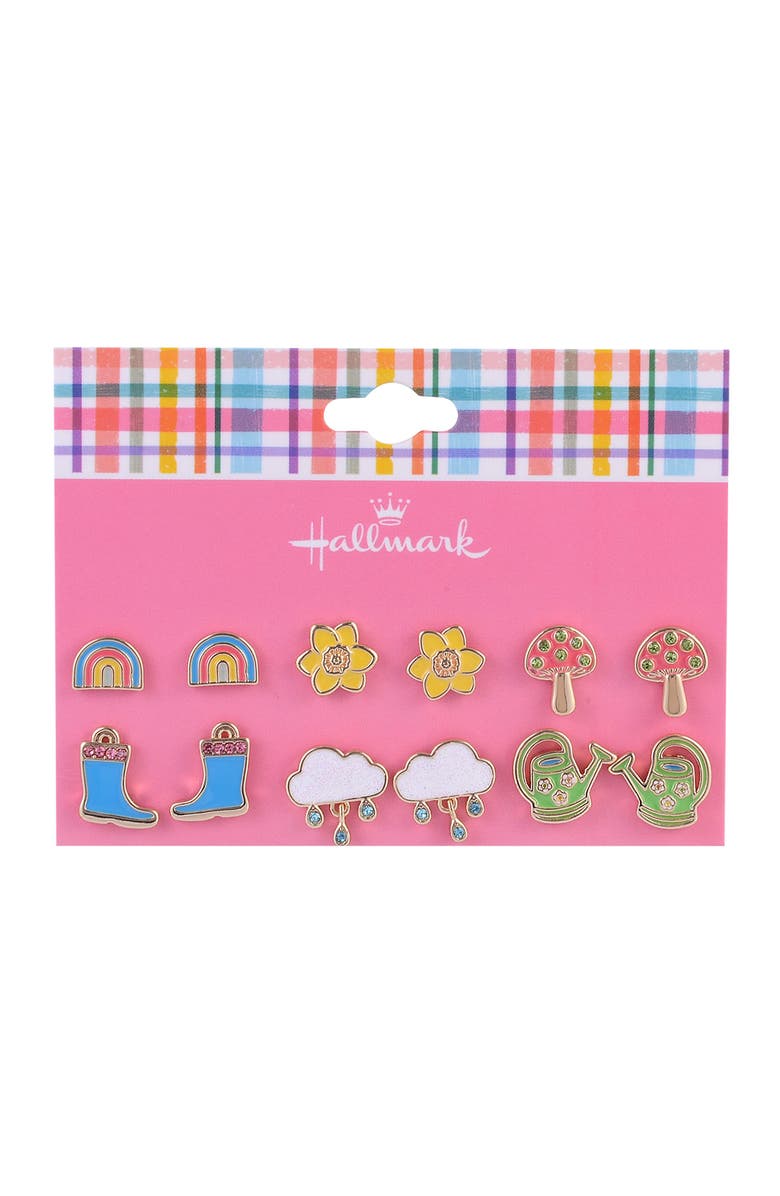 Hallmark 6 pack Easter Spring Stud Earring Set, Alternate, color, Multicolored