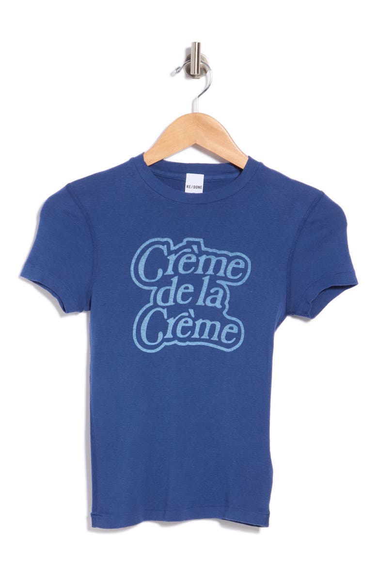 Crème de la Crème 90s Graphic Baby Tee, Alternate, color, POSTMANBLUE