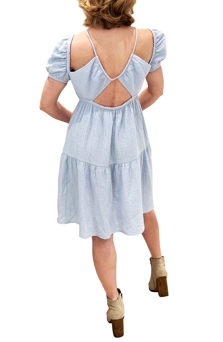 Emilia George Amelia Tiered Minidress, Alternate, color, Blue