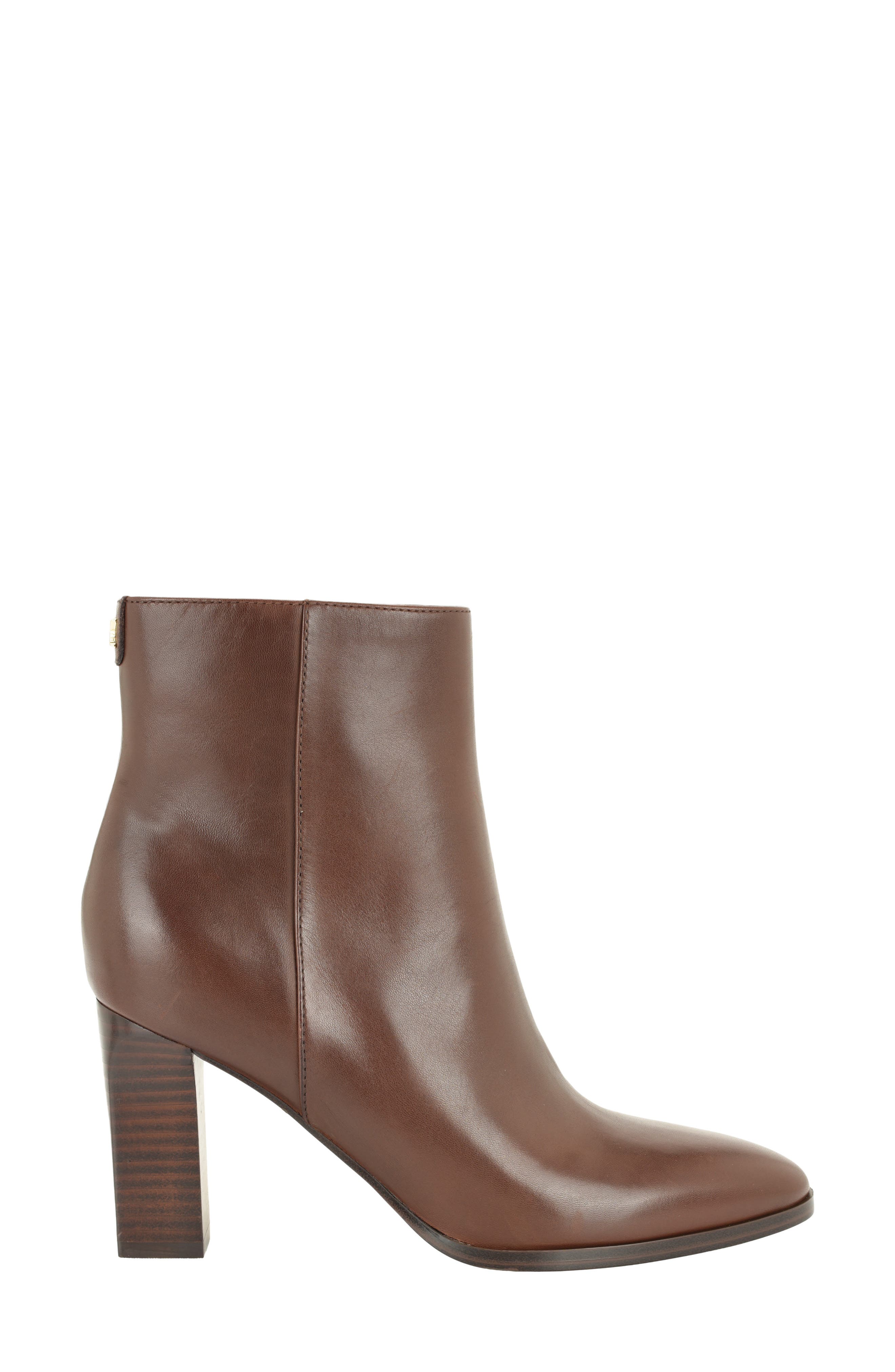 Deven Leather Bootie, Alternate, color, DARK BROWN LEATHER