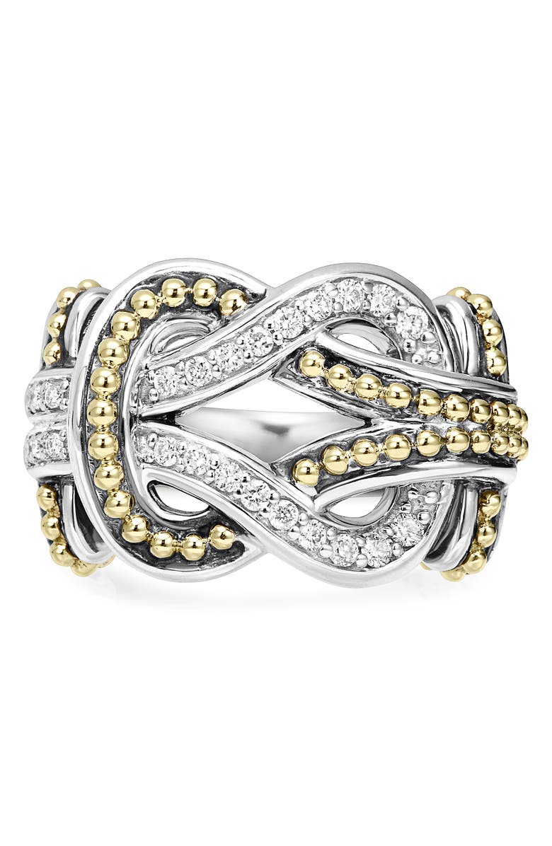 LAGOS Newport Diamond Knot Ring, Main, color, 
