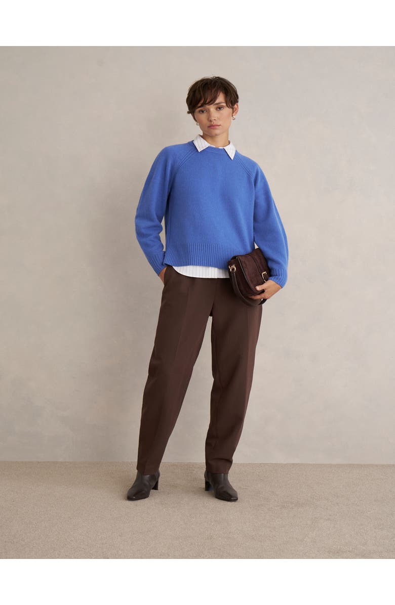 HOBBS LONDON Morgan Crew Neck Knitted Jumper, Alternate, color, Thistle Blue