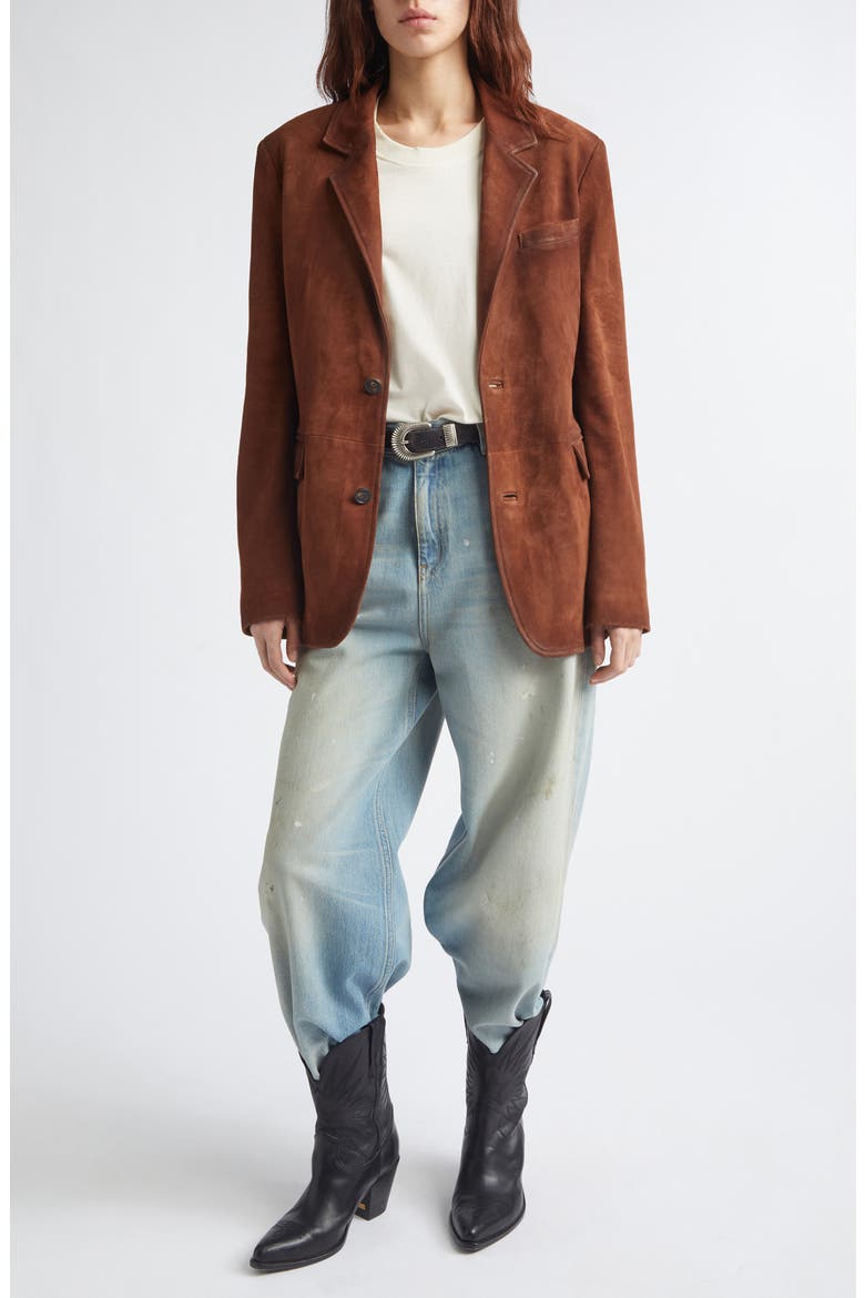 Journey Suede Jacket, Alternate, color, CAMBRIDGE BROWN