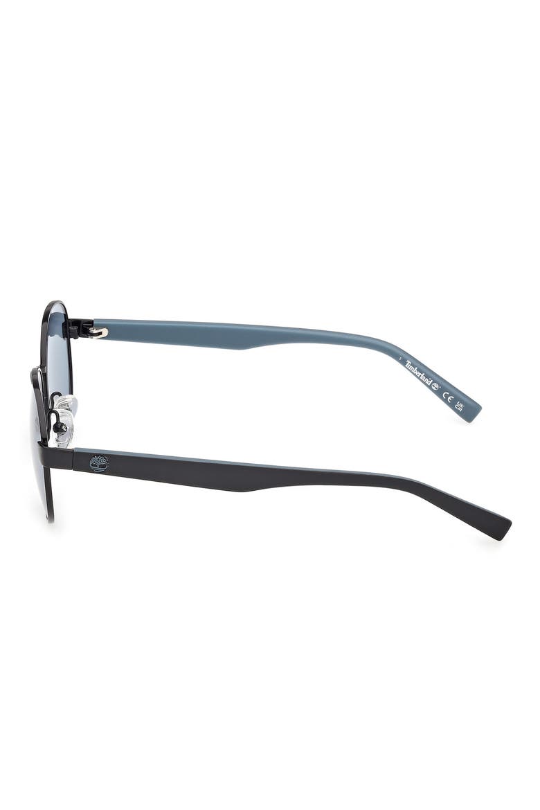 50mm Sunglasses, Alternate, color, SHINY BLACK / SMOKE POLARIZED
