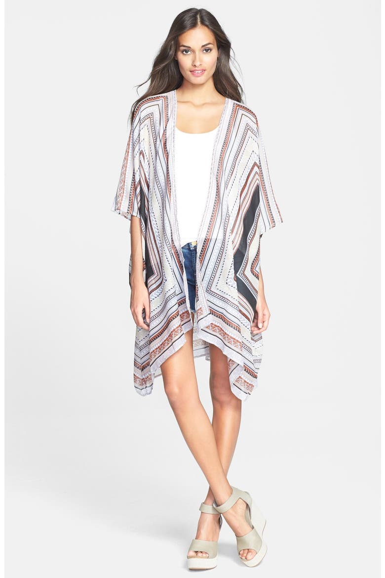 Oversized Print Cover-Up, Main, color, BLACK INK