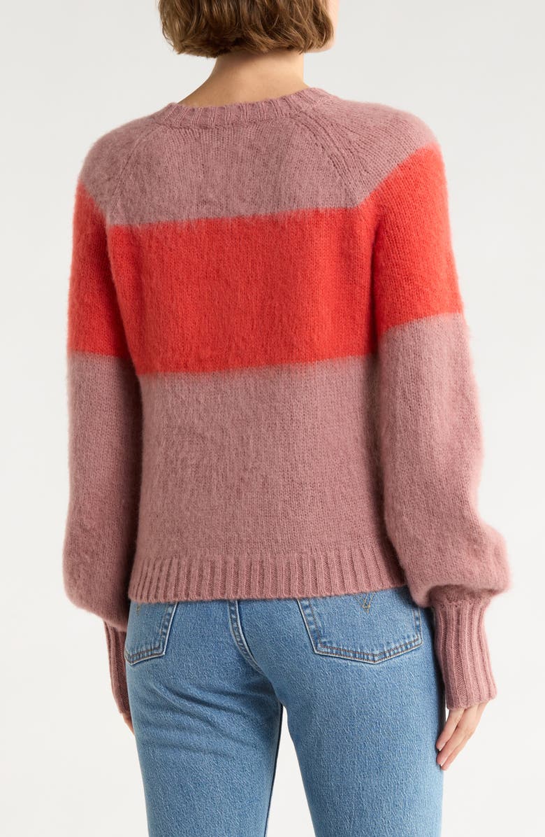 AllSaints Lou Uno Sweater, Alternate, color, Dark Rose Pink/ Lava