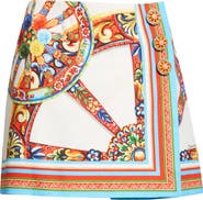 Dolce&Gabbana Carretto Print Stretch Cotton Miniskirt