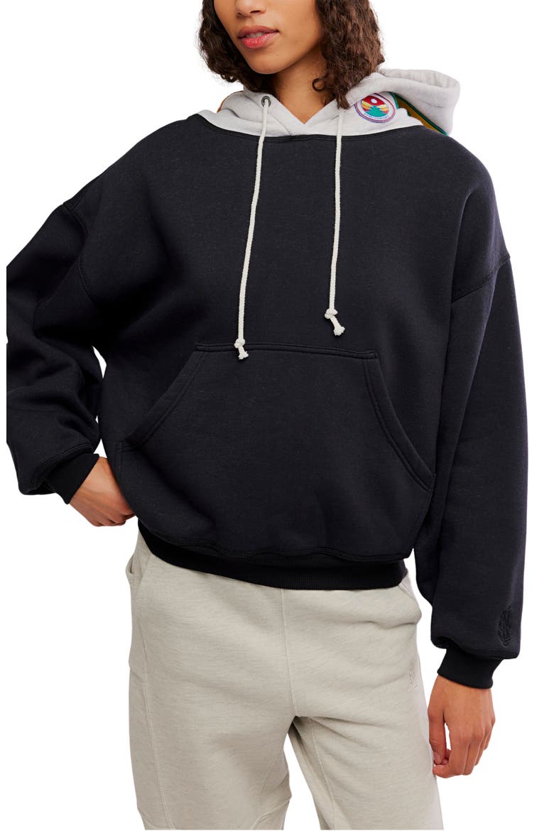 Final Call Patch Hoodie, Main, color, BLACK
