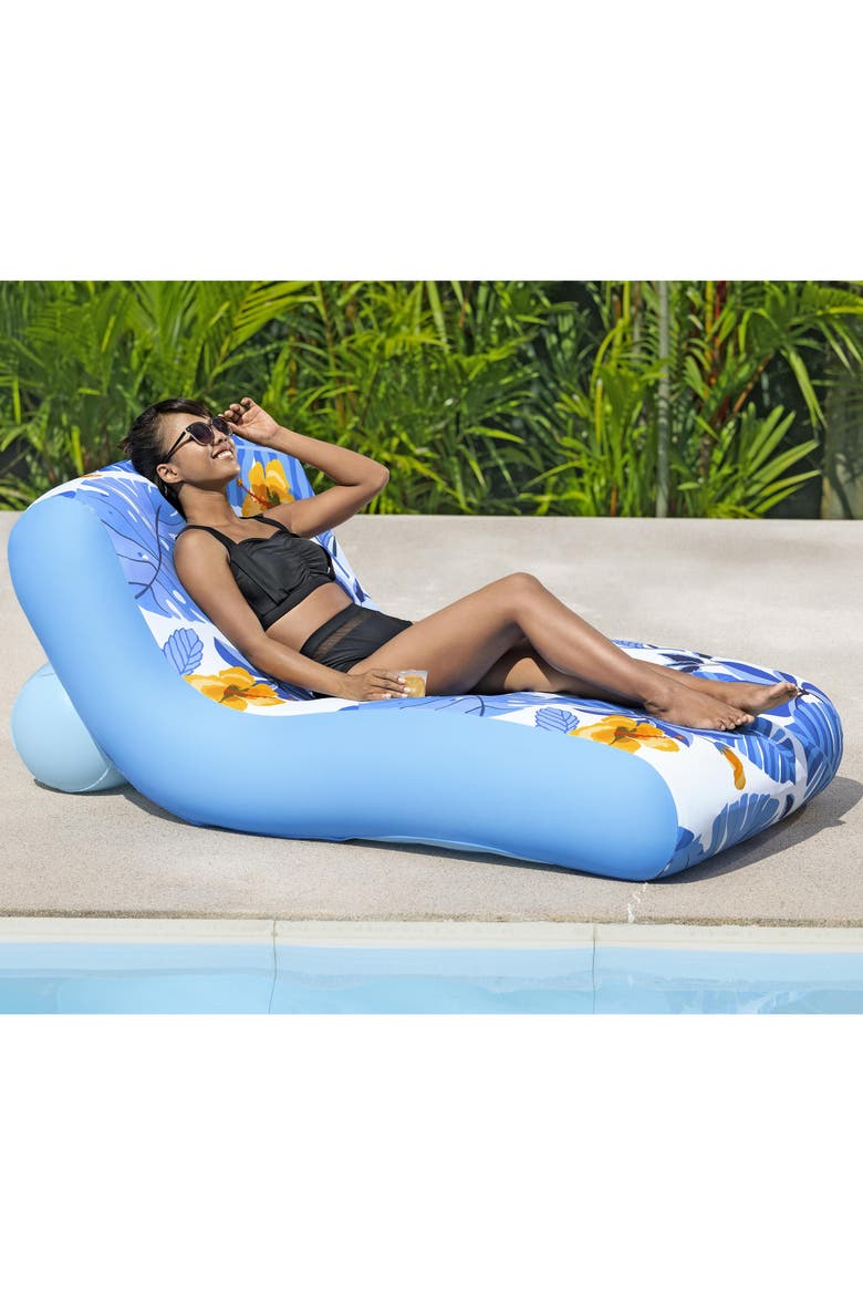 Blissful Drifter Inflatable Pool Lounge, Alternate, color, Multicolored