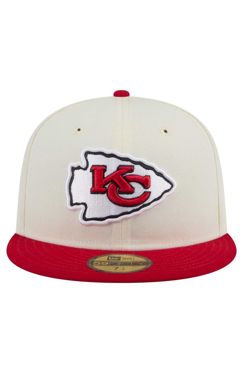 New Era Men's New Era White/Red Kansas City Chiefs Main 59FIFTY Fitted Hat, Alternate, color, White