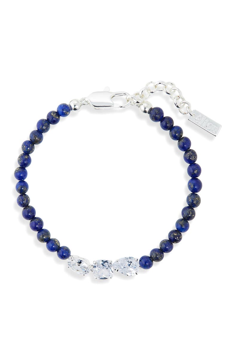 Éliou Maren Lapis Lazuli Beaded Bracelet, Main, color, Blue